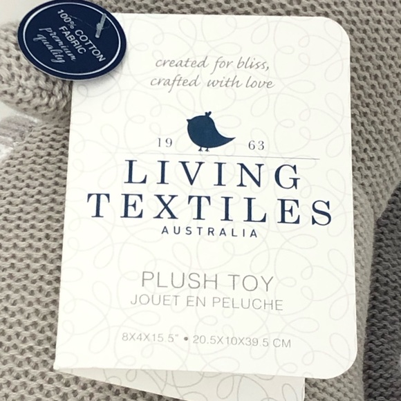 Living Textiles Taylor T-Rex Plush Rattle Toy NEW - Picture 6 of 8